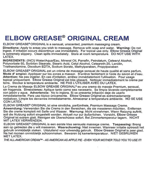 Elbow Grease Original Cream - 1 Oz