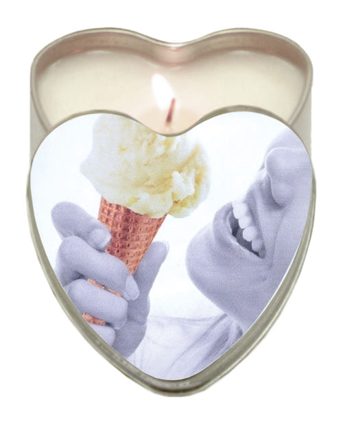 Earthly Body Suntouched Hemp Edible Candle - 4.7 oz Heart Tin Vanilla