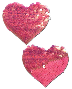 Pastease Premium Color Changing Flip Sequins Heart - Pink O/S