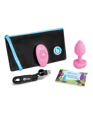 
            
                Load image into Gallery viewer, B-vibe Vibrating Heart Plug S/m - Pink
            
        