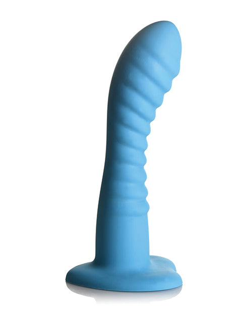 
            
                Load image into Gallery viewer, Curve Toys Simply Sweet 7&amp;quot; Ribbed Silicone Dildo - Blue
            
        