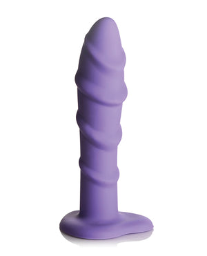 Curve Toys Simply Sweet 7" Swirl Silicone Dildo - Purple