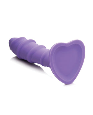 Curve Toys Simply Sweet 7" Swirl Silicone Dildo - Purple