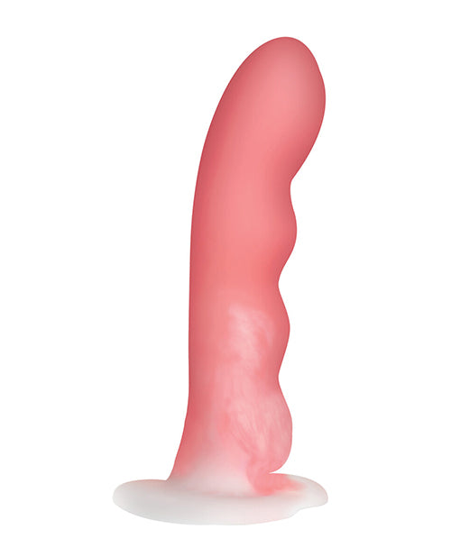 
            
                Load image into Gallery viewer, Curve Toys Simply Sweet 7&amp;quot; Wavy Silicone Dildo - Pink/white
            
        