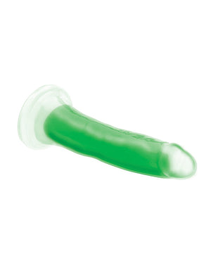 
            
                Load image into Gallery viewer, Curve Toys Lollicock 7&amp;quot; Glow In The Dark Silicone Dildo - Green
            
        