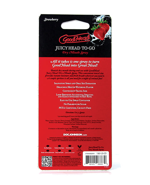 Goodhead Juicy Head Dry Mouth Spray To Go - .30 Oz Strawberry