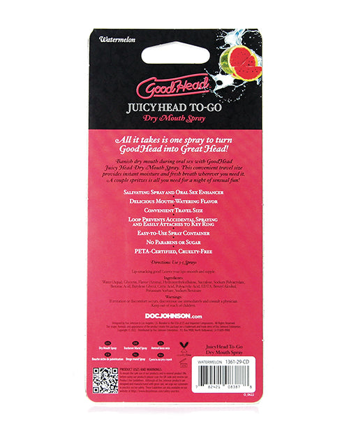 Goodhead Juicy Head Dry Mouth Spray To Go - .30 Oz Watermelon