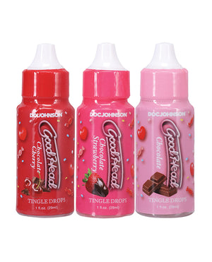 Goodhead Tingle Drops Pack - 1 Oz Chocolate/chocolate Cherry/chocolate Strawberry