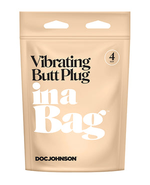 In A Bag 4" Vibrating Butt Plug - Black