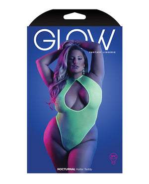 Glow Nocturnal Halter Teddy Neon Chartreuse QN