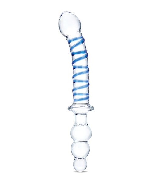 
            
                Load image into Gallery viewer, Glas 10&amp;quot; Twister Dual Ended Dildo - Blue
            
        