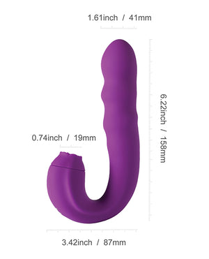 
            
                Load image into Gallery viewer, Lilian G-Spot Vibrator w/Rotating Head &amp;amp; Vibrating Tongue - Purple
            
        