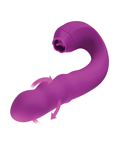 
            
                Load image into Gallery viewer, Lilian G-Spot Vibrator w/Rotating Head &amp;amp; Vibrating Tongue - Purple
            
        