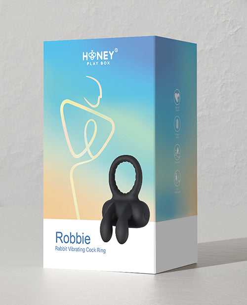 
            
                Load image into Gallery viewer, Robbie Rabbit Vibrating Cock Ring - Black
            
        