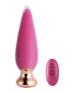 Doro Pretty Vibrating Anal Plug With Remote Control - Pink