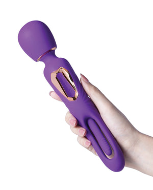 Di-orgasm Vibrating Massage Wand & G-spot Tapping Stimulator - Purple