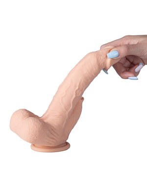 Colter App Controlled Realistic 8.5" Thrusting Dildo Vibrator w/Clit Licker - Ivory