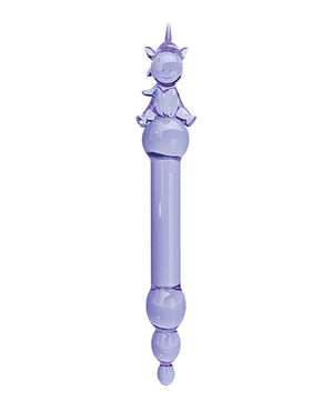 
            
                Load image into Gallery viewer, Glass Menagerie Unicorn Glass Dildo - Purple
            
        