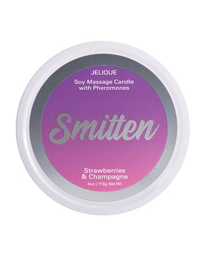 Jelique Massage Candle - 4 oz Smitten Strawberry & Champagne