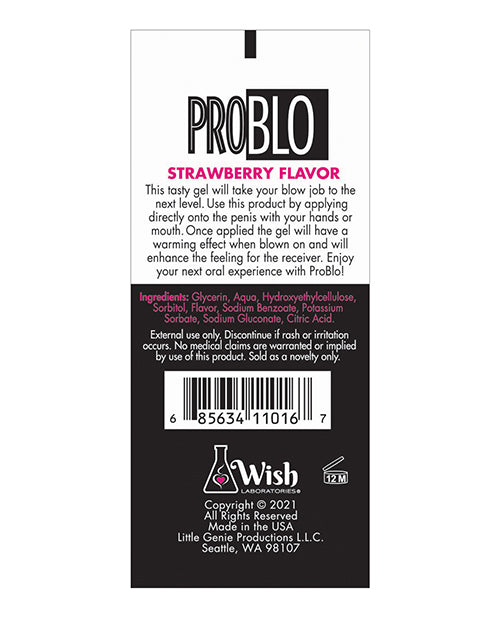 Pro Blo Oral Pleasure Gel - 1.5 oz Strawberry