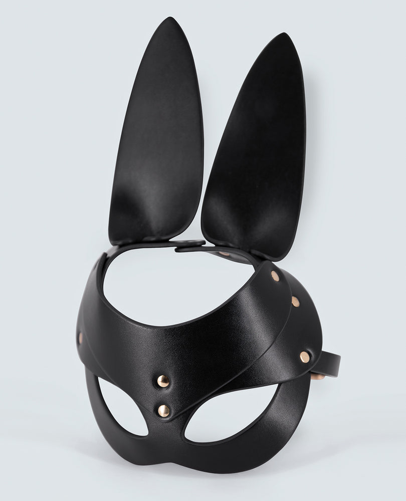 
            
                Load image into Gallery viewer, Lust PU Leather Bunny Mask - Black
            
        