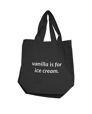 Nobu Vanilla Is For Ice Cream Reusable Tote - Black