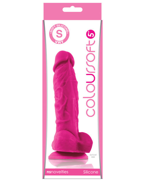 ColourSoft 5" Silicone Soft Dildo - Pink