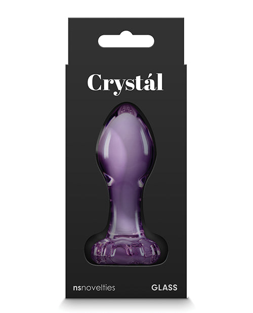Crystal Flower Butt Plug - Purple