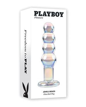 Playboy Pleasure Jewels Beads Anal Plug - Clear