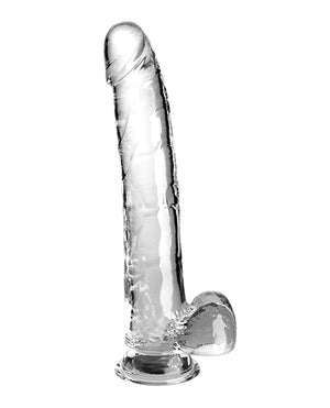 King Cock Clear 11" Cock w/Balls - Clear