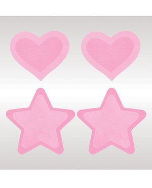 Peekaboos Glow In The Dark Hearts & Stars - Hot Pink 2 Pairs