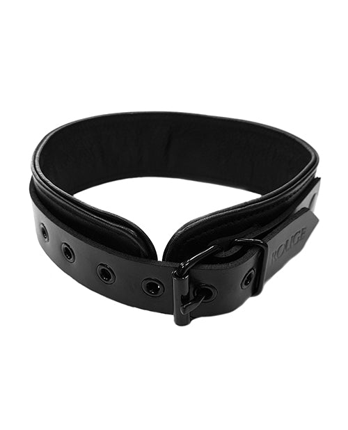 
            
                Load image into Gallery viewer, Rouge Leather Collar - Black With Black
            
        