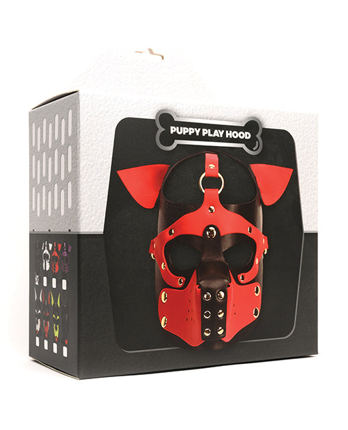 
            
                Load image into Gallery viewer, 665 Bondage Pup Hood - O/S Black/Red
            
        