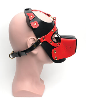 
            
                Load image into Gallery viewer, 665 Bondage Pup Hood - O/S Black/Red
            
        