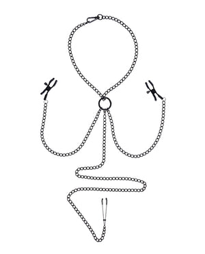 Saffron Chain Nipple to Clit Set - Black