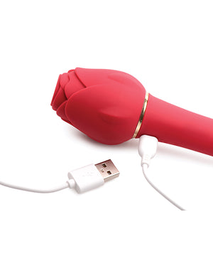 
            
                Load image into Gallery viewer, Inmi Bloomgasm Sweet Heart Rose 5x Suction &amp;amp; 10x Vibrator - Red
            
        
