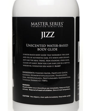 Master Series Unscented Jizz Water Based Body Glide - 16oz
