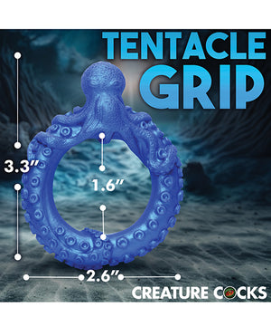 
            
                Load image into Gallery viewer, Creature Cocks Poseidon&amp;#39;s Octo Silicone Cock Ring - Blue
            
        