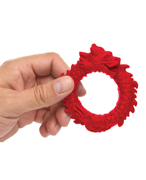 
            
                Load image into Gallery viewer, Creature Cocks Rise of the Dragon Silicone Cock Ring - Red
            
        