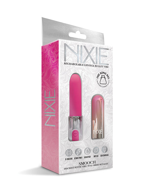
            
                Load image into Gallery viewer, Nixie Smooch Rechargeable Lipstick Vibrator - Pink Ombre
            
        