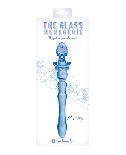 
            
                Load image into Gallery viewer, Glass Menagerie Puppy Glass Dildo - Dark Blue
            
        